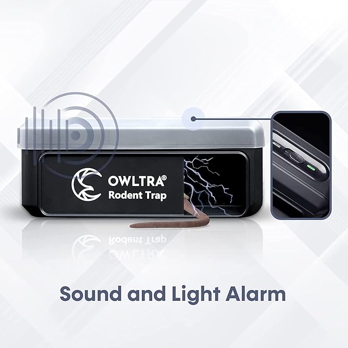 OWLTRA OW-7 in-/Outdoor Electric Rodent Trap, Instant Kill Mouse & Rat Zapper with Waterproof