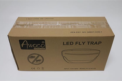 Awoco LED 5W 100V-240V Wall Mount Sconce Sticky Fly Trap Lamp for Capturing Flying Insects, Flies