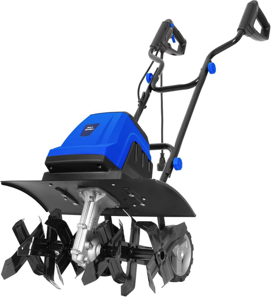 BILT HARD 18 Inch Electric Tiller Cultivator, Corded 15 Amp 6 Steel Tines Tillers for Gardening