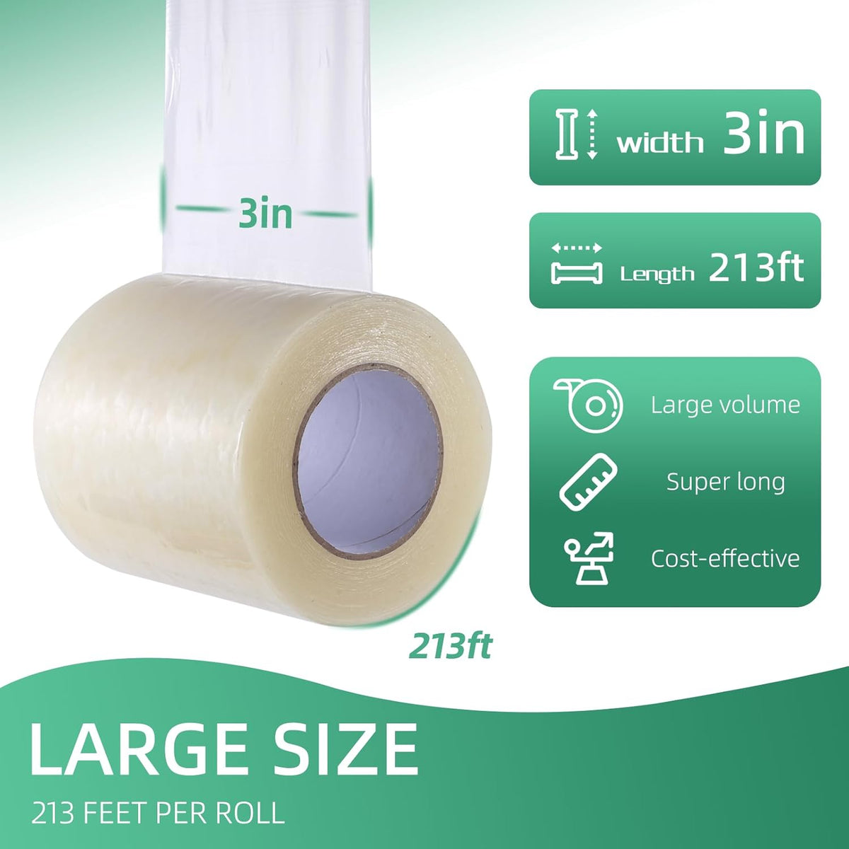 Greenhouse Repair Tape, 6.3 mil Thickness Greenhouse Plastic Tape, Clear UV Resistant Greenhouse