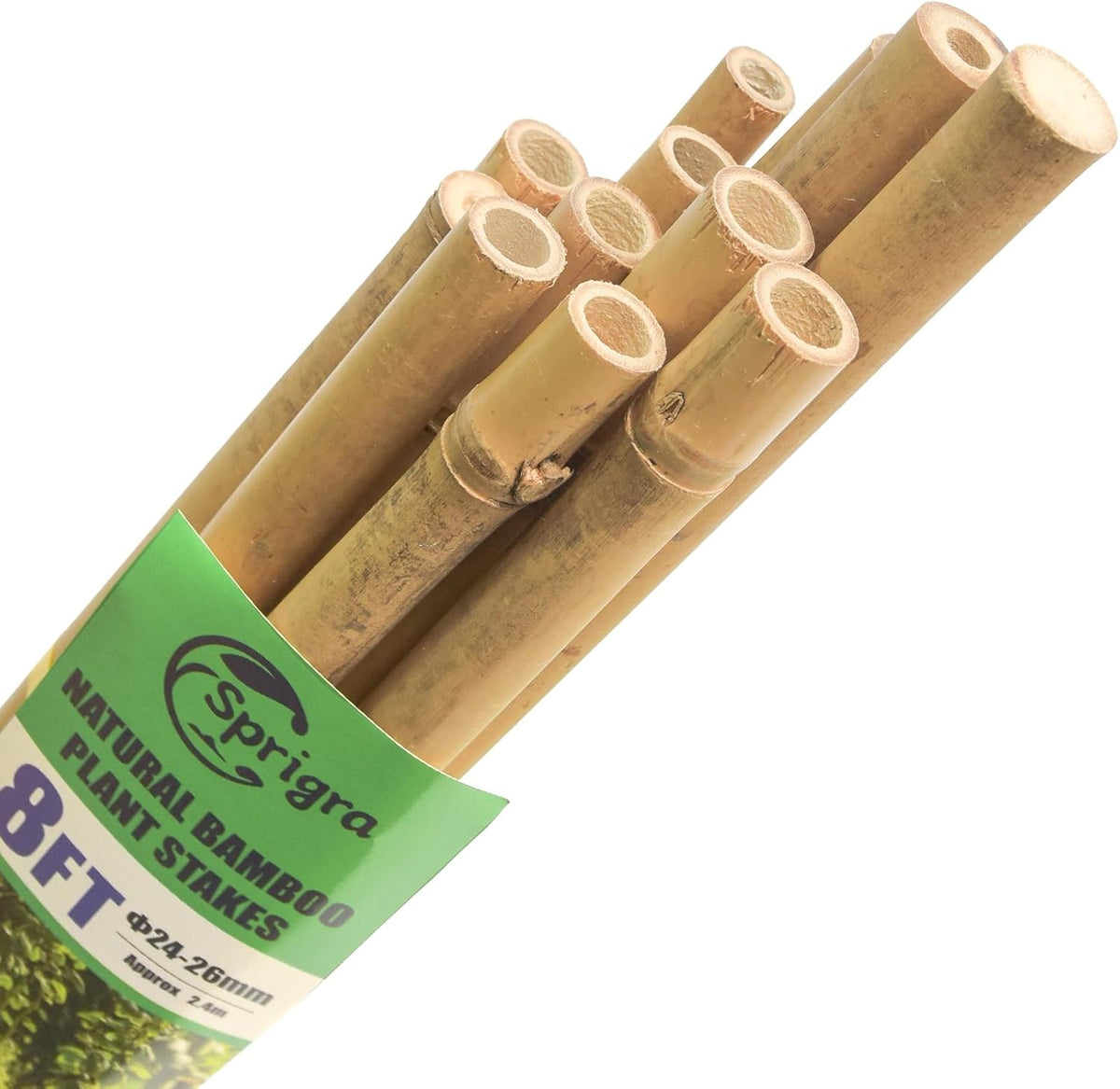 Bamboo Stakes 8 Feet, 96 inch Garden Stakes Multi-Purpose, Bamboo Plant Support Stakes for Tomatos