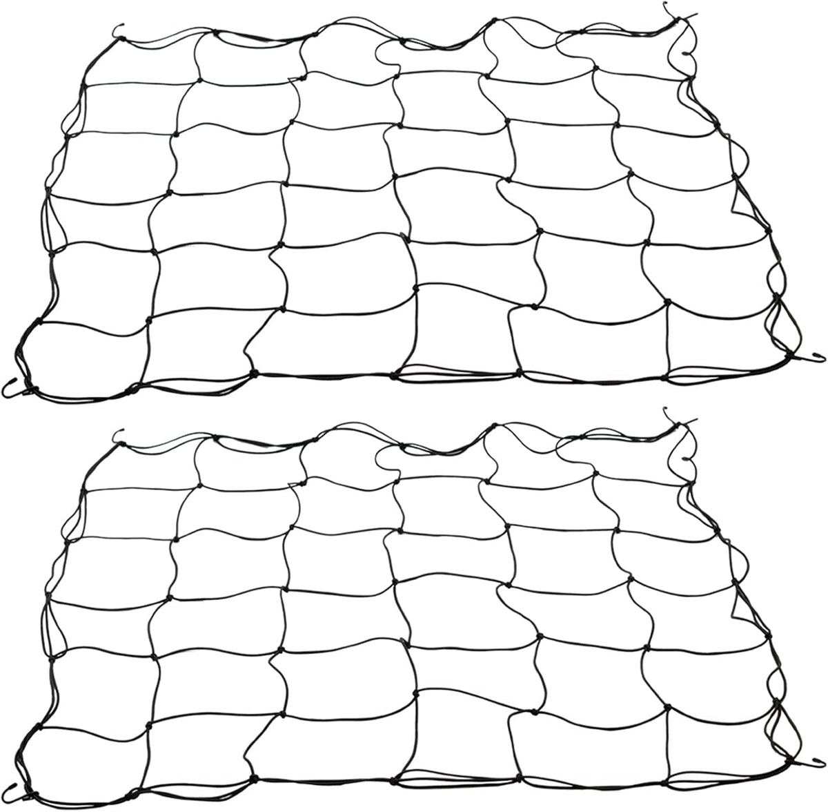 2 Pack Grow Tent Net Trellis Netting 4x4Ft Elastic Trellis Netting Includes 8 Iron Hooks Flexible