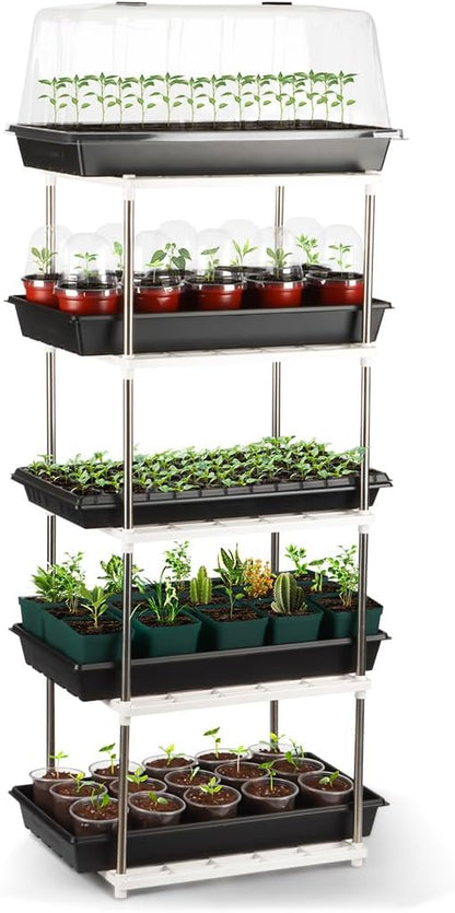 5 Layer Sprouting Tray Storage Shelf, Plant Shelf Nursery Pot Seeding Tray Container Shelves