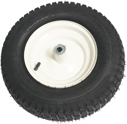 SCENIC ROAD Wheelbarrow Replacement Tire, 16" Wheel with Bearing and Grease Fitting, 4-Ply Turf Tire