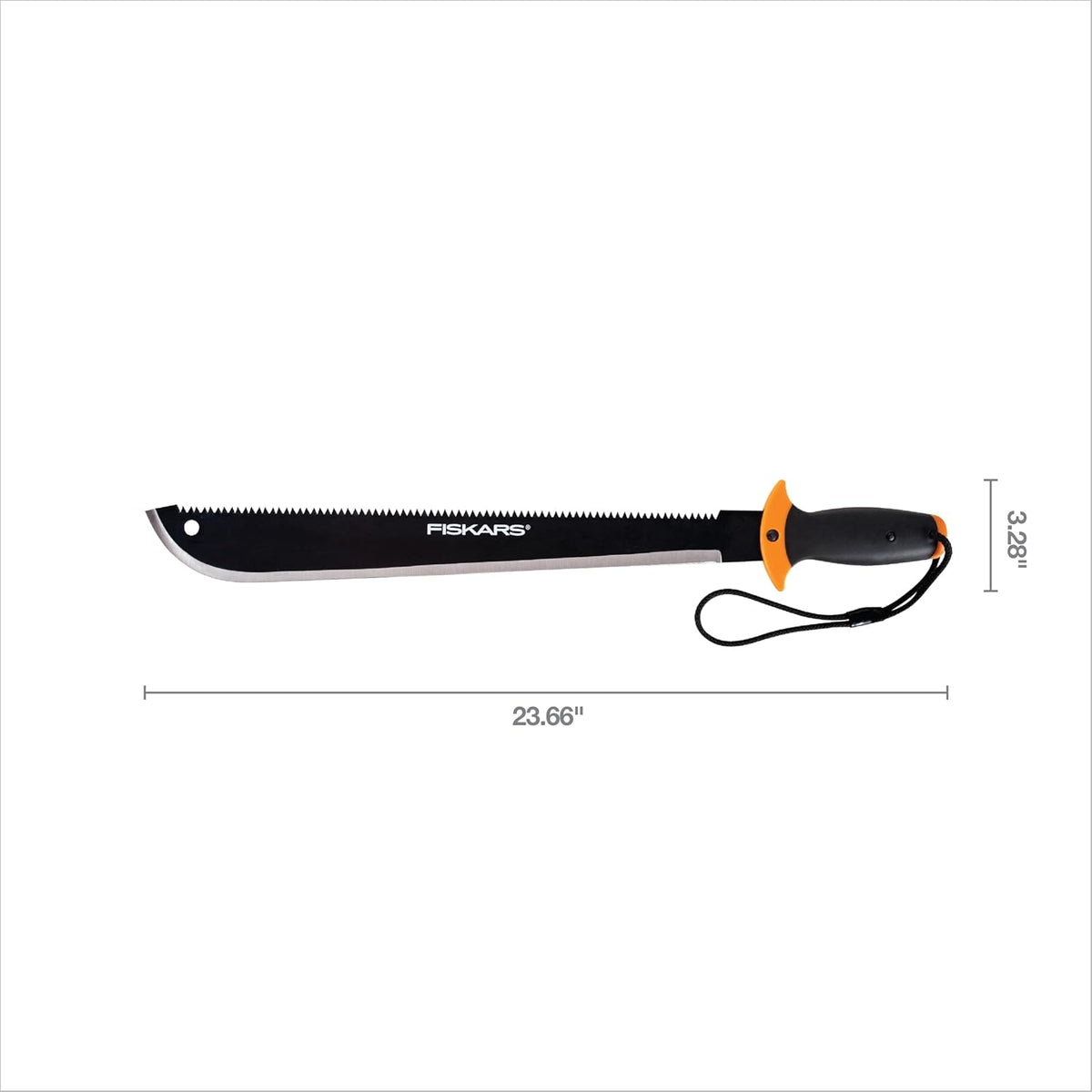 Fiskars Machete Saw, Gifts for Dad, Tempered Steel Blade and Lanyard, 18", Black