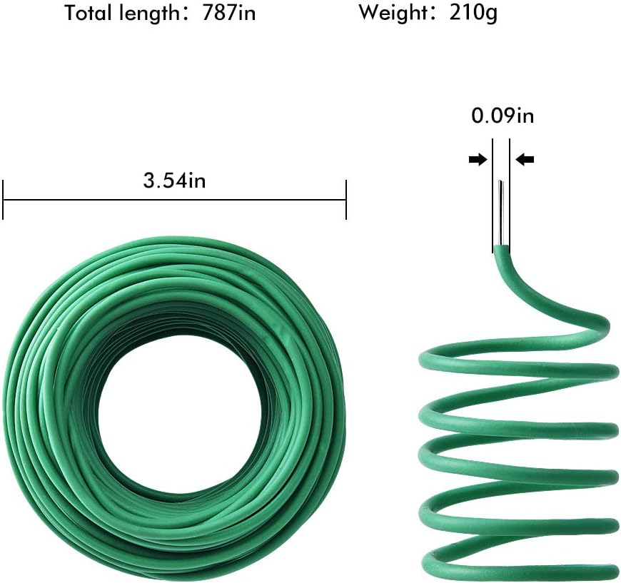 Green Soft Twist Tie Tomato Plant Tie TPR Garden Supply, for Supporting Plants and Home Organizing