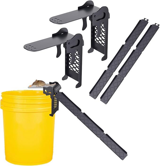 Walk The Plank Bucket Mouse Trap - Humane Rat Trap, 5 Gallon or Larger, Multi-Catch, Auto Reset