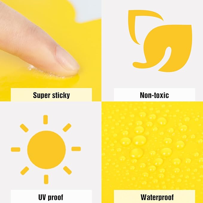 30 Pack Yellow Sticky Traps Fruit Fly Trap, Double-Sided Fungus Gnat Trap Insects Pest Killer for