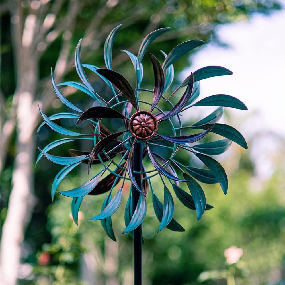 VEWOGARDEN 360° Outdoor Wind Spinner, Wind Sculpture Spinner with Metal Stake, Yard Art Decor for