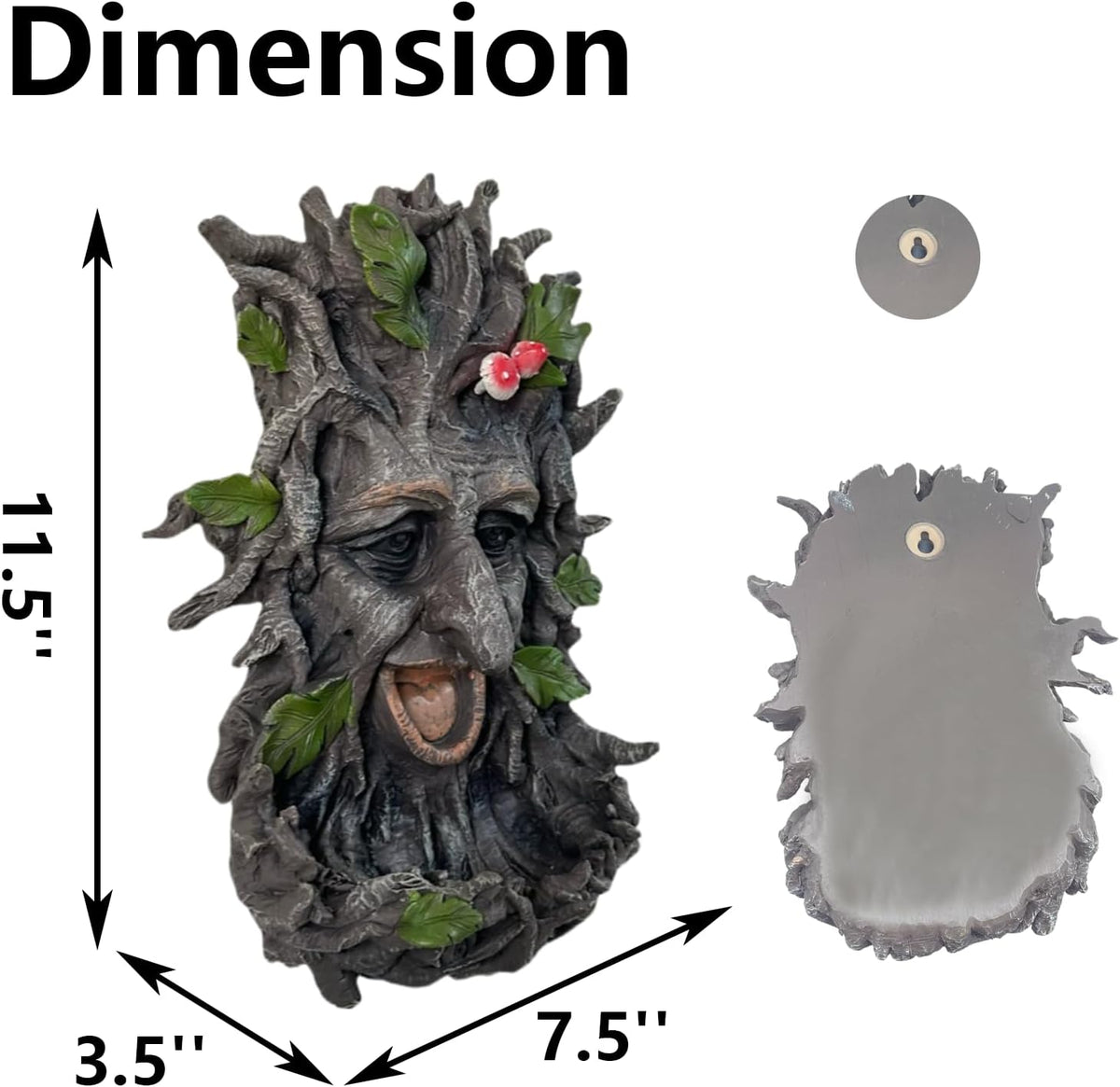 Tree Face Sculpture, Funny Old Man Tree Hugger Statue, Creative Props & Unique Animal Feeder for