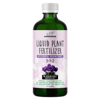 3-1-2 African Violet Fertilizer for Indoor Plants: Liquid Fertilizer with Essential Micronutrients