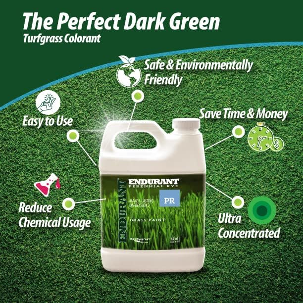 Endurant Turf Colorants - Perennial Rye Spray On Green Grass Paint For Lawns - Revives Dry, Patchy