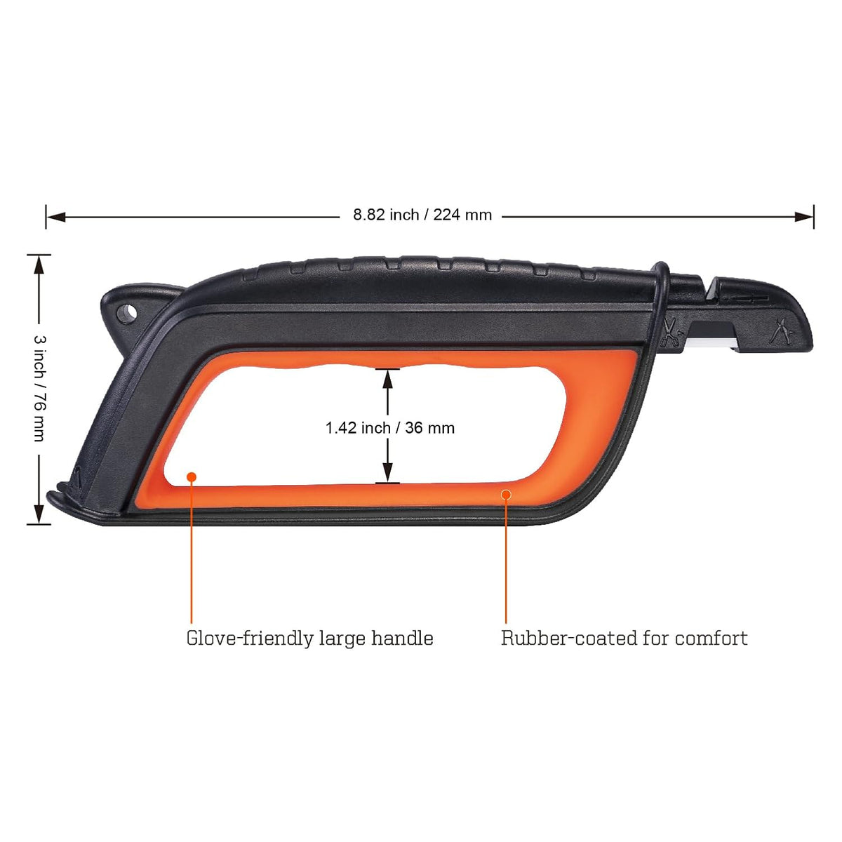SHARPAL 103N All-in-1 Knife Garden Tool Multi-Sharpener for Lawn Mower Blade, Axe, Hatchet