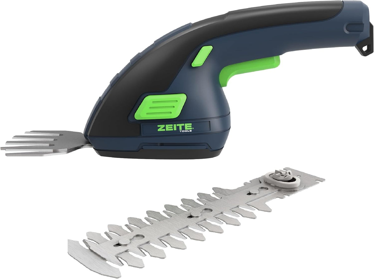 ZEITE 7.2V Grass Shear & Shrubbery Trimmer, 2-in-1 Cordless Grass Cutter and Mini Hedge Trimmer