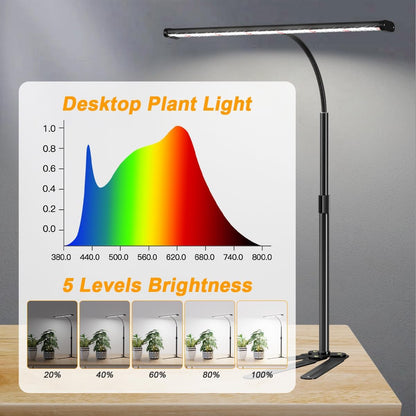 Super-Bright Grow Light for Indoor Plants, 6000K 108LEDs Full Spectrum Plant Lamp with Timer