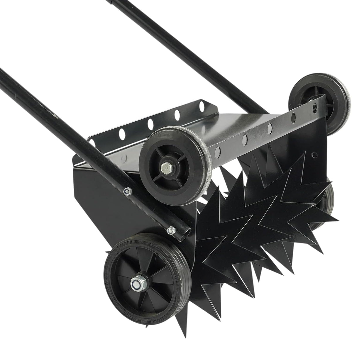 VINGLI Lawn Aerator, 19-Inch Heavy Duty Push Spike Aerator with 4 Wheels, Easy-to-Assemble, 45''