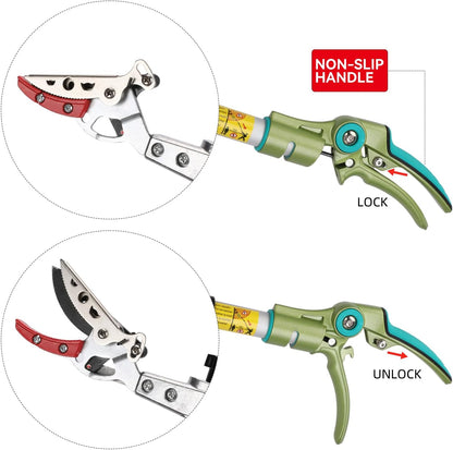Extendable Tree Cutter, 3.67-5.45 FT Telescopic Pole Pruner, Lightweight Aluminum Handle