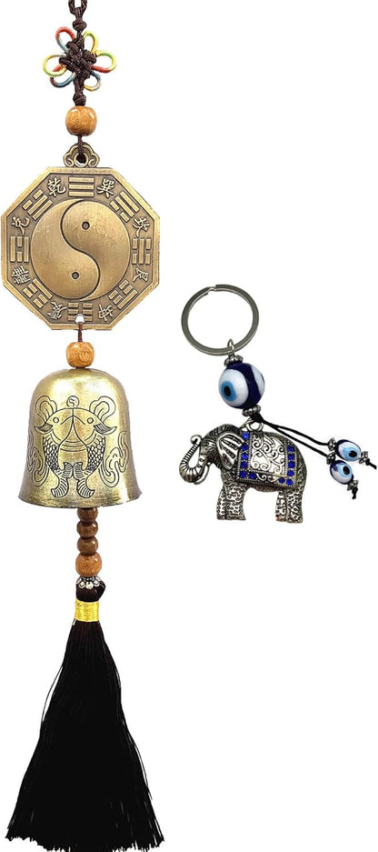 Traditional Lucky Feng Shui Wind Chime Bell Hanging Ornament Decoration for Protection Success
