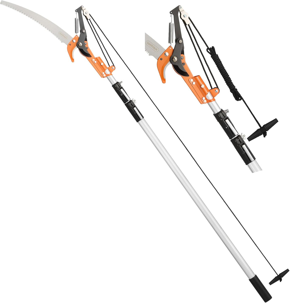VonHaus Telescopic Tree Pruner & Lopper 2 in 1 – Long Reach 3.3m Cutter, Retractable & Extendable