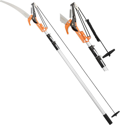 VonHaus Telescopic Tree Pruner & Lopper 2 in 1 – Long Reach 3.3m Cutter, Retractable & Extendable