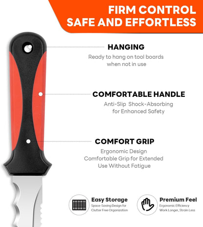 Insulation Knife - Sod Cutter Knife: stainless steel 11.14-Inch sharp blade, double side utility