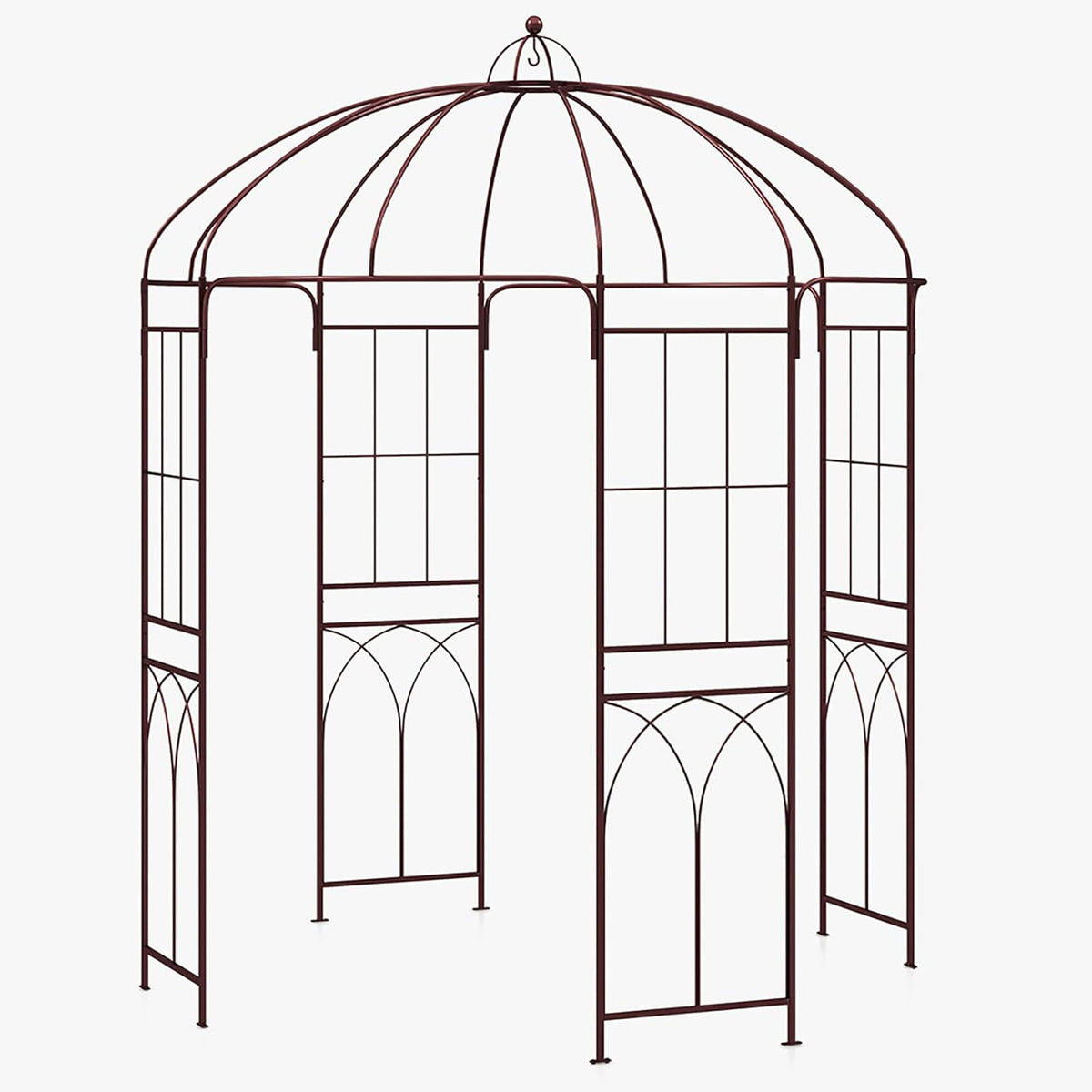 Giantex Birdcage Shape Garden Arbor, 8.4ft High x 7ft Wide, Metal Gazebo Arch Pergola Pavilion for