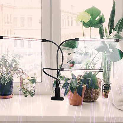 GHodec Grow Light for Indoor Plants,6000K 126LED Clip Plant Lights with Flexible Gooseneck & Timer