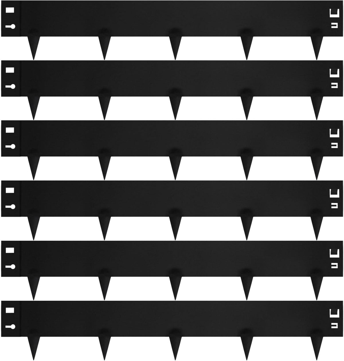 9.4 Inch Metal Landscape Edging, 6 Pack Heavy Duty Galvanized Steel Garden Edging,42 Inch Garden