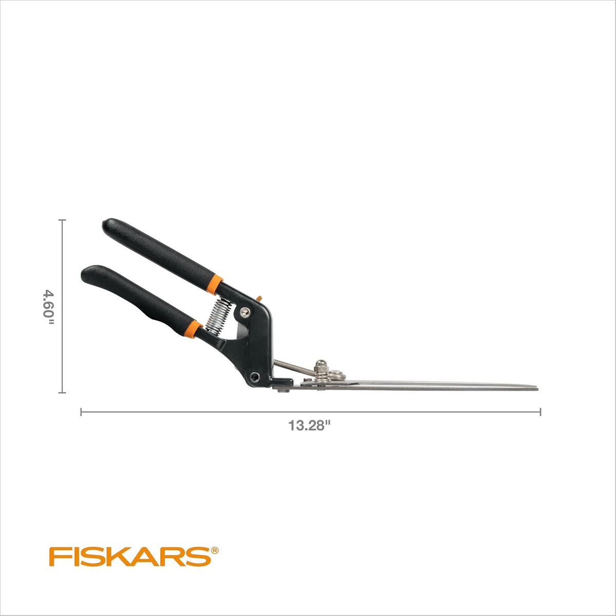 Fiskars Grass Shears, 5-Inch Serrated Blade Grass Cutter and Garden Shears with Power-Lever