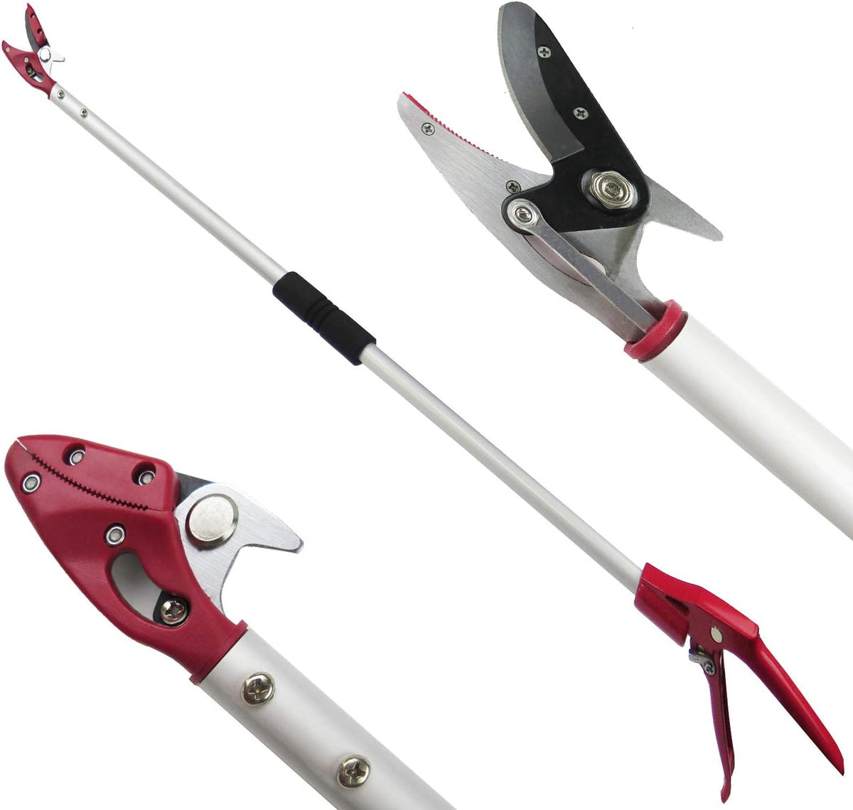 4 Feet Cut and Hold Tree Pruner, Rotation Pole Tree Trimming, Long Reach Fruit Picker, Branches