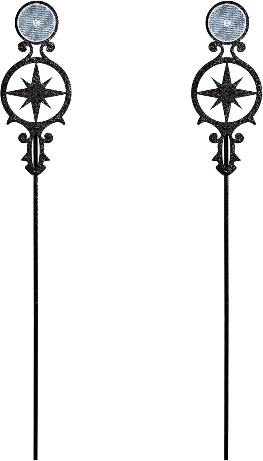 Touch of Class Pathways Reflective Driveway Marker Stake Set of Two for Outdoor Use | Compass Star