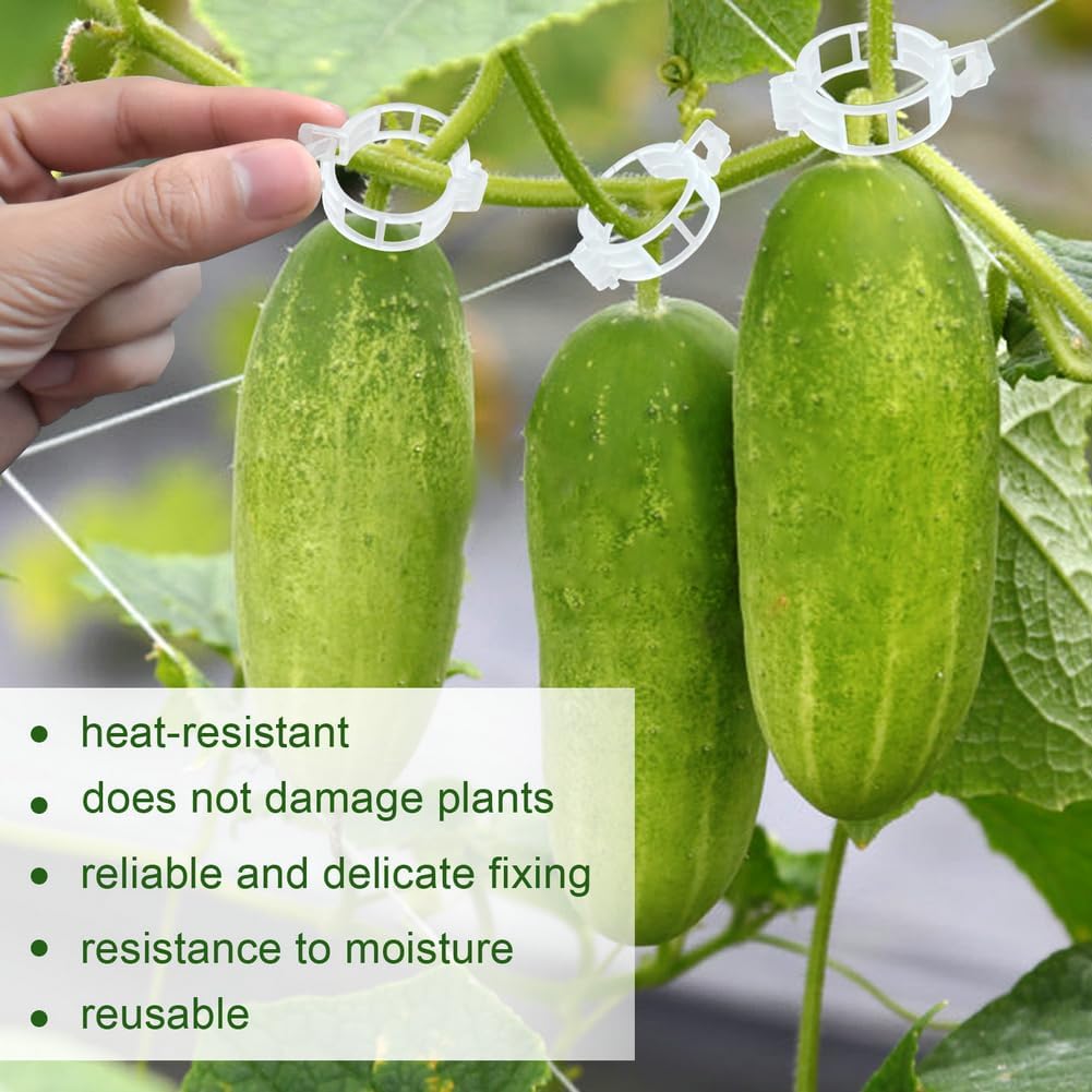 200 Pcs Plant Support Garden Clips, Tomato Clips, Crop Clips for Vine Vegetables, Fixing Tomato