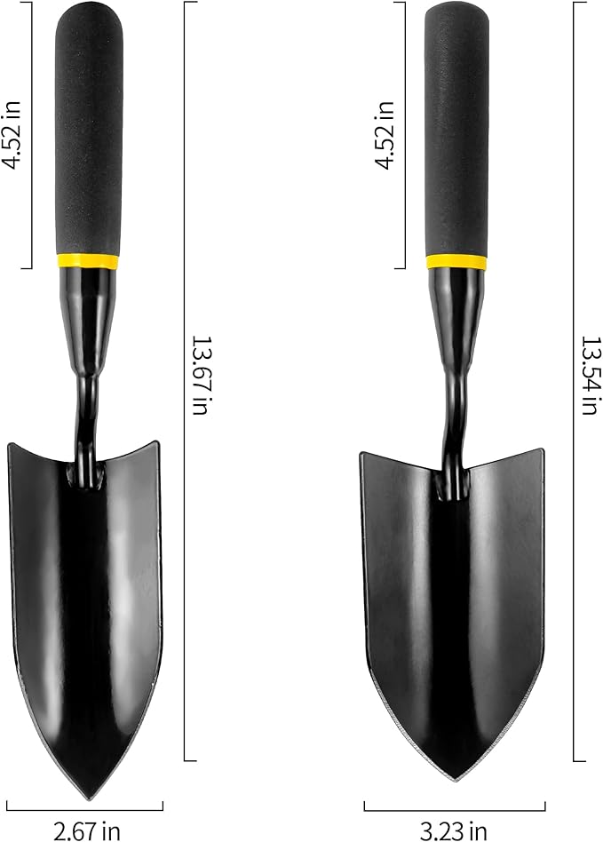 2-in-1 Trowel and Transplanter Gardening Tool Set, Outdoor Hand Tools, with Non-Slip Handle and