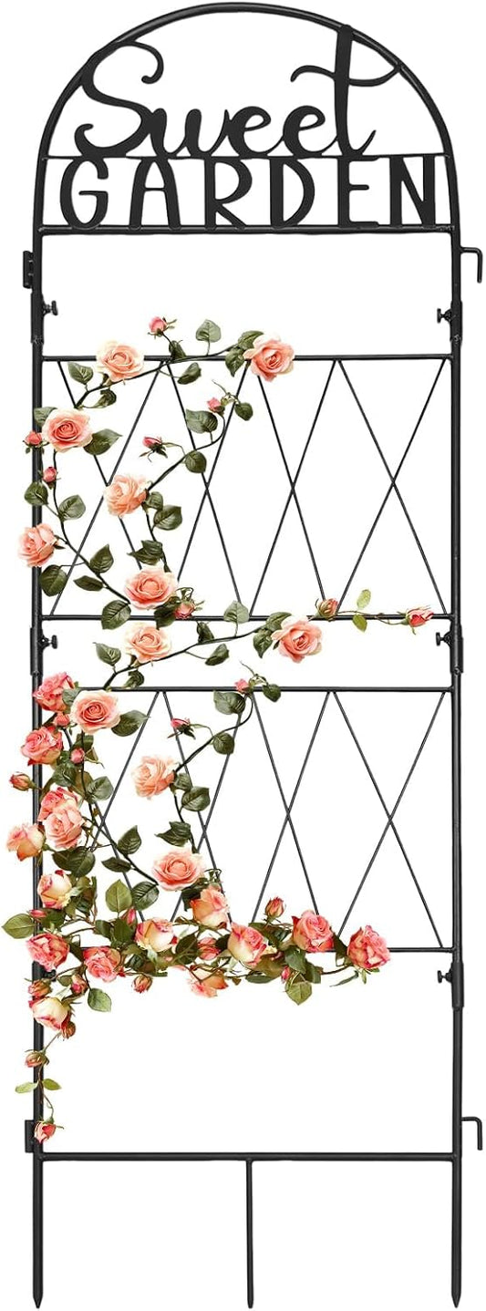 hogardeck 1PC Metal Garden Trellis 45 * 35 inch for Climbing Plants Flowers Outdoor,Heavy