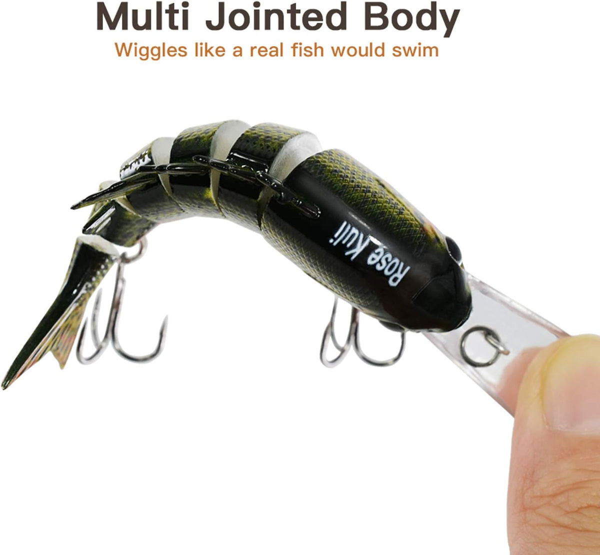 Fishing Lures for Bass Trout Topwater Multi Jointed Swimbaits Slow Sinking Bionic Swimming Lures