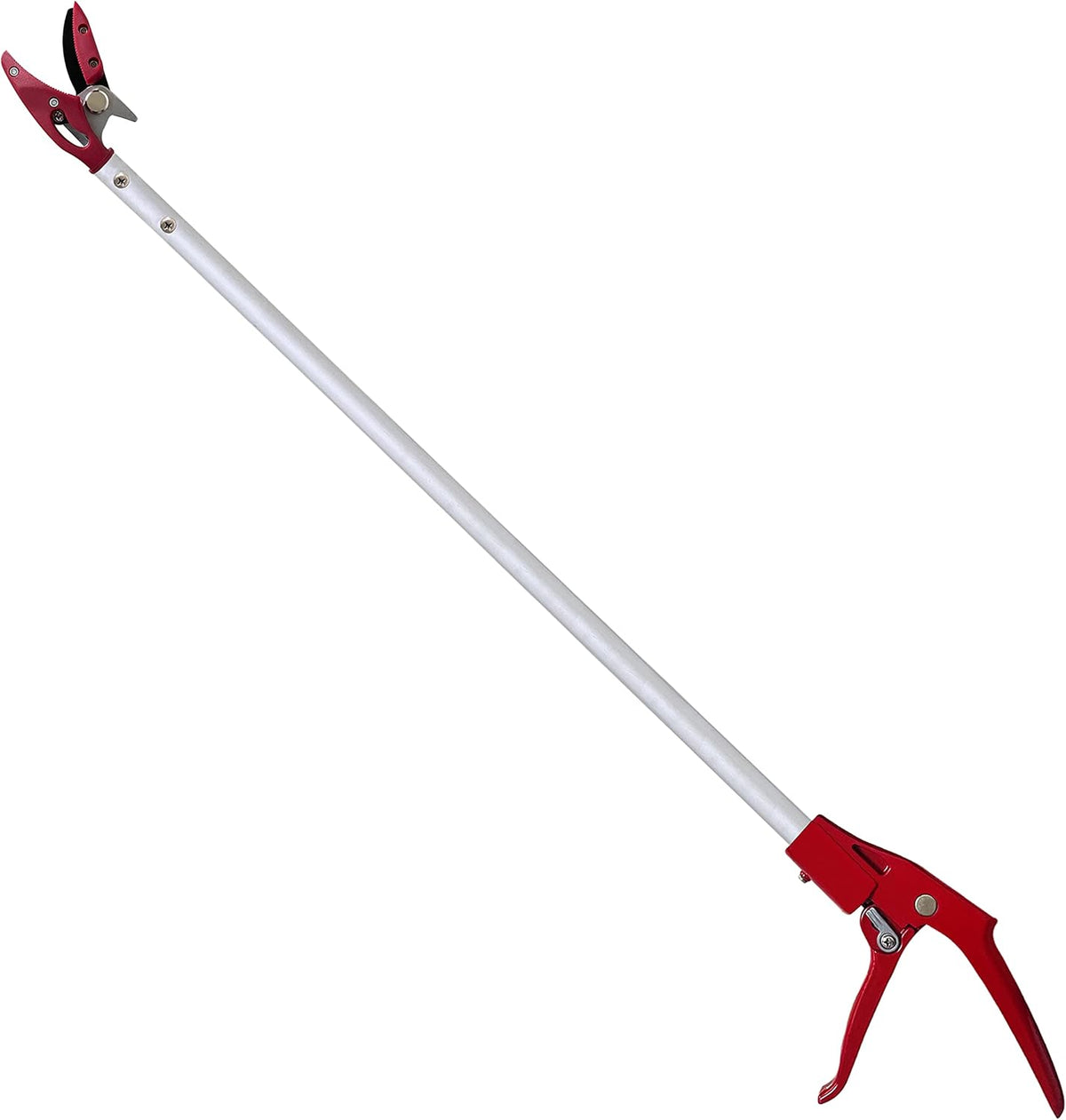 Tree Trimmer, 2 Foot Pole Pruner, Long Reach Pruning Shears, Cut and Hold Garden Clippers, Aluminum