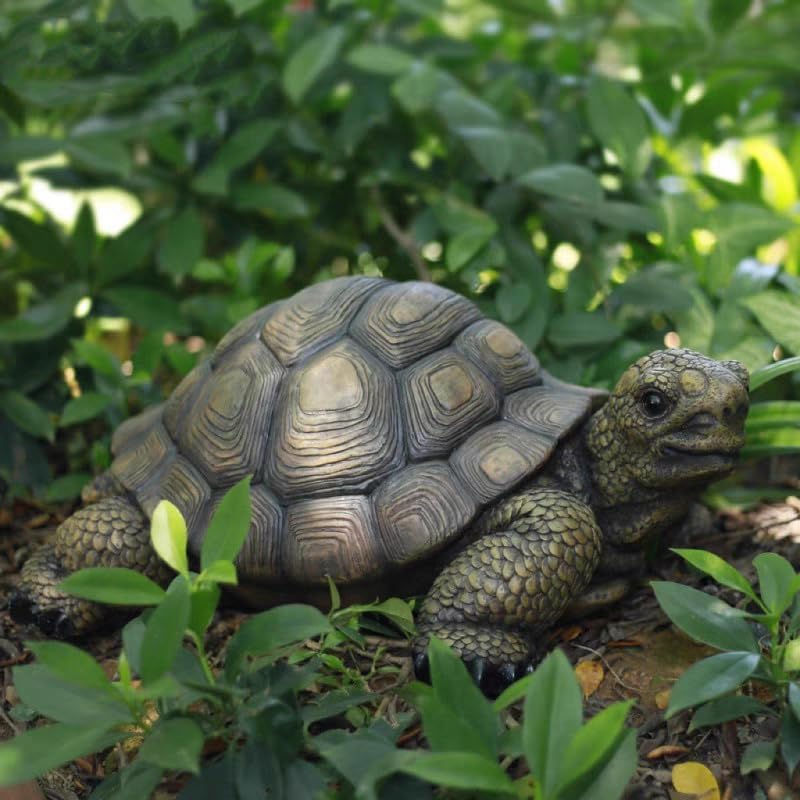 Garden Turtle Statue Decoration, Large Realistic Tortoise Figurine, Outdoor Lawn Ornament Garden