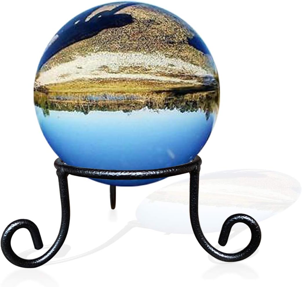 Black Iron Ball Stand - Gazing Globe Stand for Balls, Sphere Holder Wrought Iron Display Stand