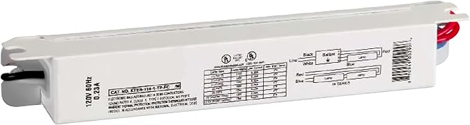 OHLECTRIC Replacement for Keystone KTEB-114-1-TP-FC 1 Lamp T5 Electronic Fluorescent Ballast with