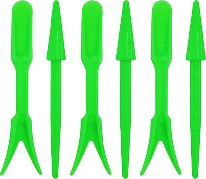 6PCS Mini Garden Hand Succulent Transplanting Tools Set, Plastic Seedling Dibber and Digging Tools