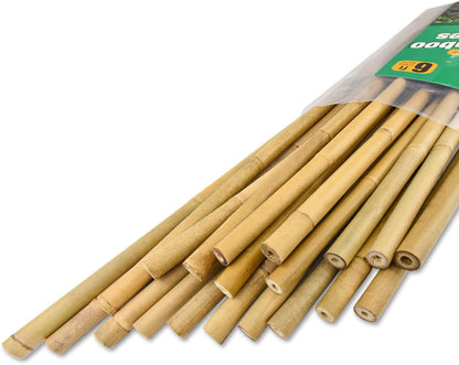 20pcs 5/8" D Thicker Heavy Duty Bamboo Stakes, 6FT Plant Stakes, Natural Garden Stakes for Tomato