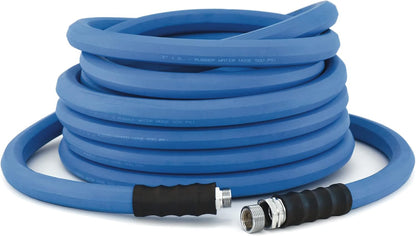 BluSeal Hot/Cold Water Rubber Garden Hose, 100% Rubber, Ultra-Light, Super Strong, 500 PSI, 50F to