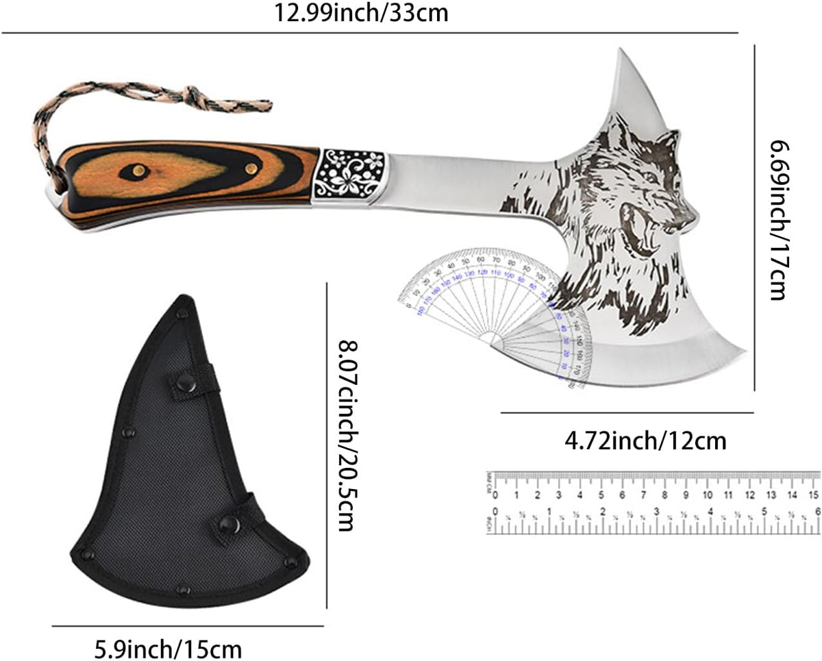 Multi-Functional Outdoor Axe - Garden Hatchet for Camping, Survival, and Tree Cutting - Portable