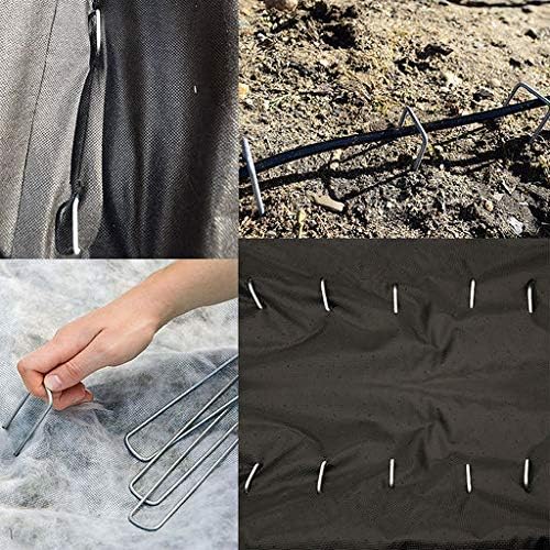 200 Pack 12" Garden Stakes Pins,Heavy Duty Garden Landscape Staples Stakes Pins Galvanized