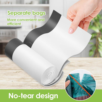 4 Gallon 140 Counts Strong Drawstring Trash Bags Garbage Bags by Teivio, Bathroom Trash Can Bin