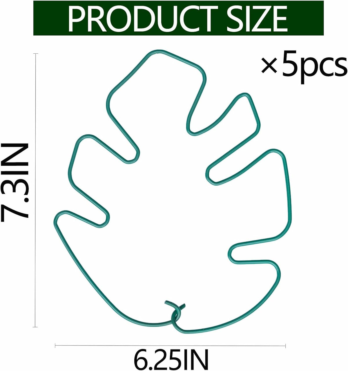 5PCS Monstera Plant Stem Support 7.3*6.25IN Adjustable Holder for Indoor Plants, Durable Metal