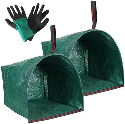 72 Gallon Garden Bags for Debris,2-Pack Yard Waste Bags,Large Dustpan-Type Lawn Bags with Gardening