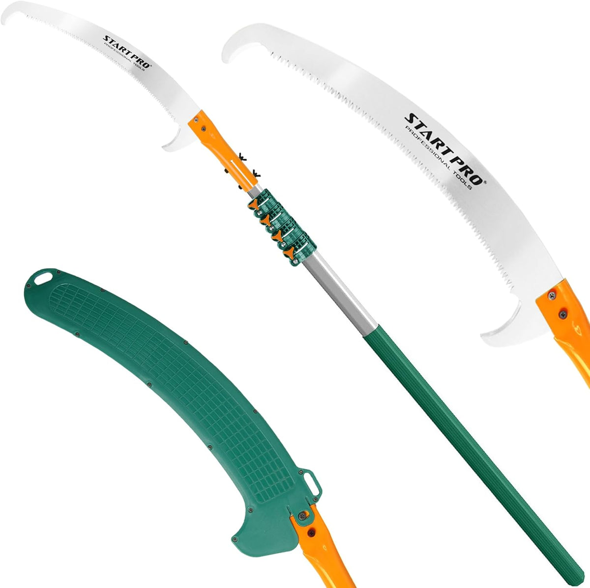 StartPro 18ft Tree Pruning Saw, Telescopic Manual Lightweight Extendable Pole Saw with Sharp