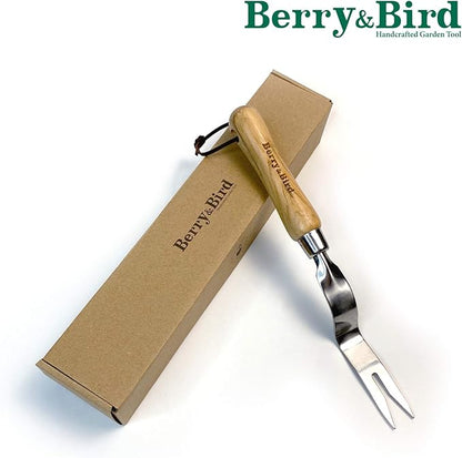 Berry&Bird Hand Weeder Tool, Stainless Steel Gardening Weed Puller, 12.1" Manual Weeding Removal