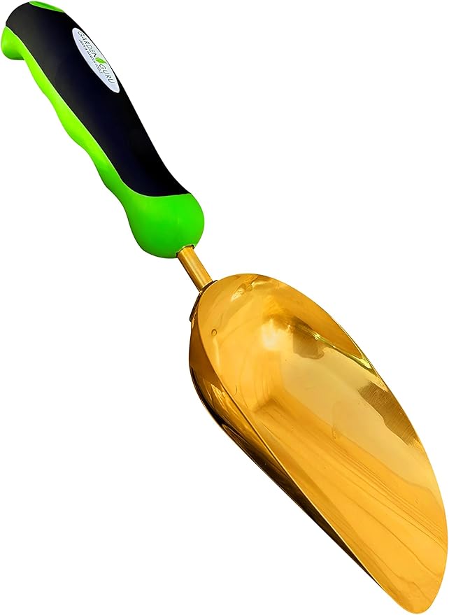 Garden Guru Super Strong Titanium Garden Scoop Trowel Shovel Transplanter - Rust Resistant